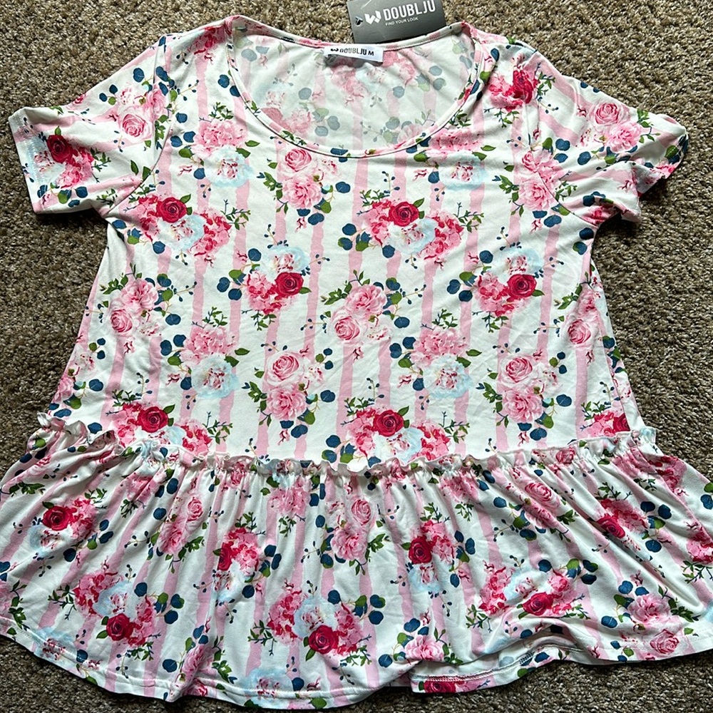 NWT floral soft top